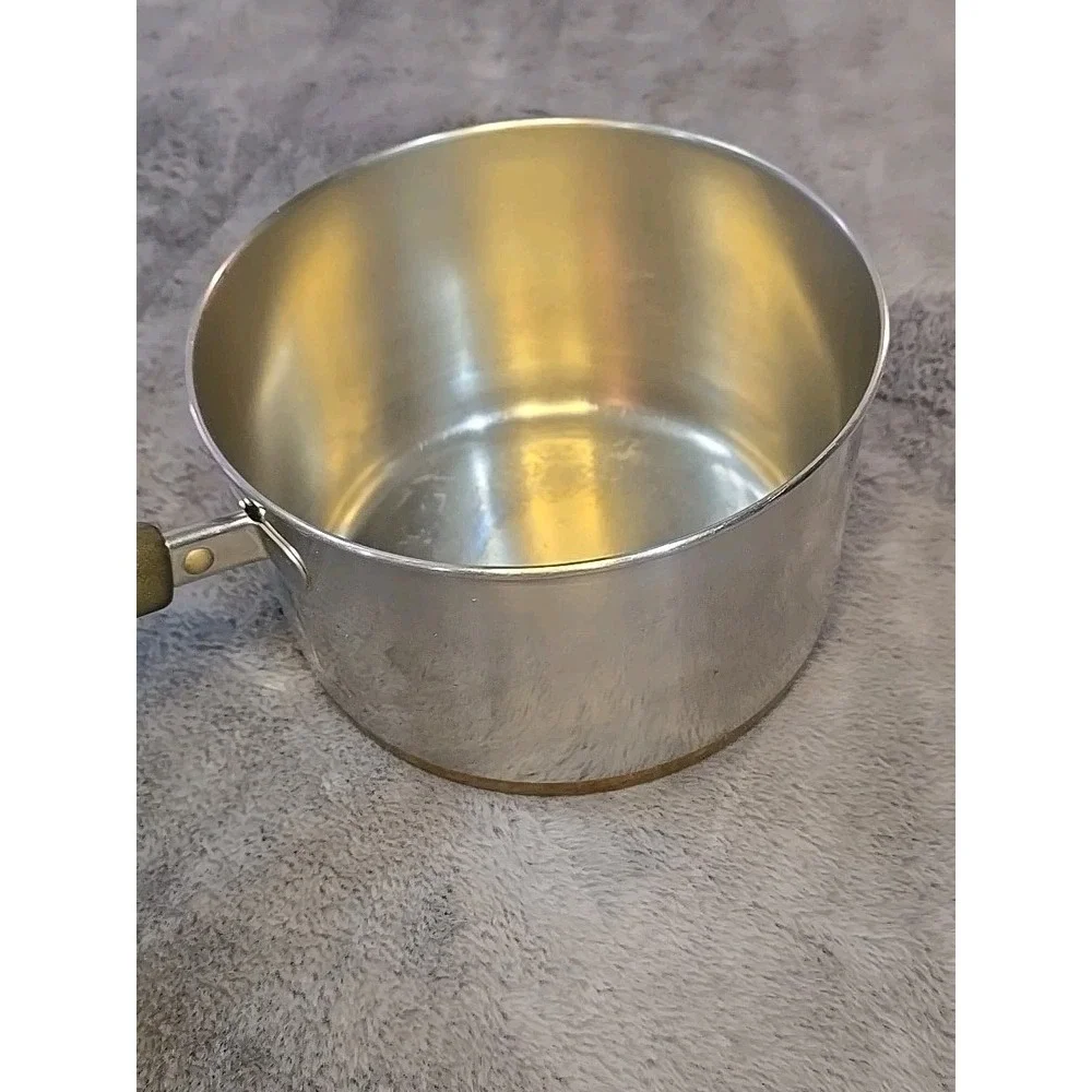 1801 Revere Ware 3 Quart Saucepan With Lid Copper Bottom USA Clinton ILL